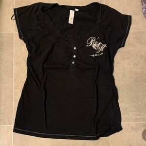 Beverly Hills Polo Club Black Fitted Polo T-Shirt